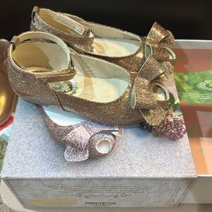 Rose glitter gold shoes